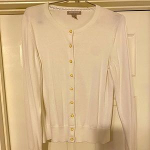 Banana Republic White Cardigan